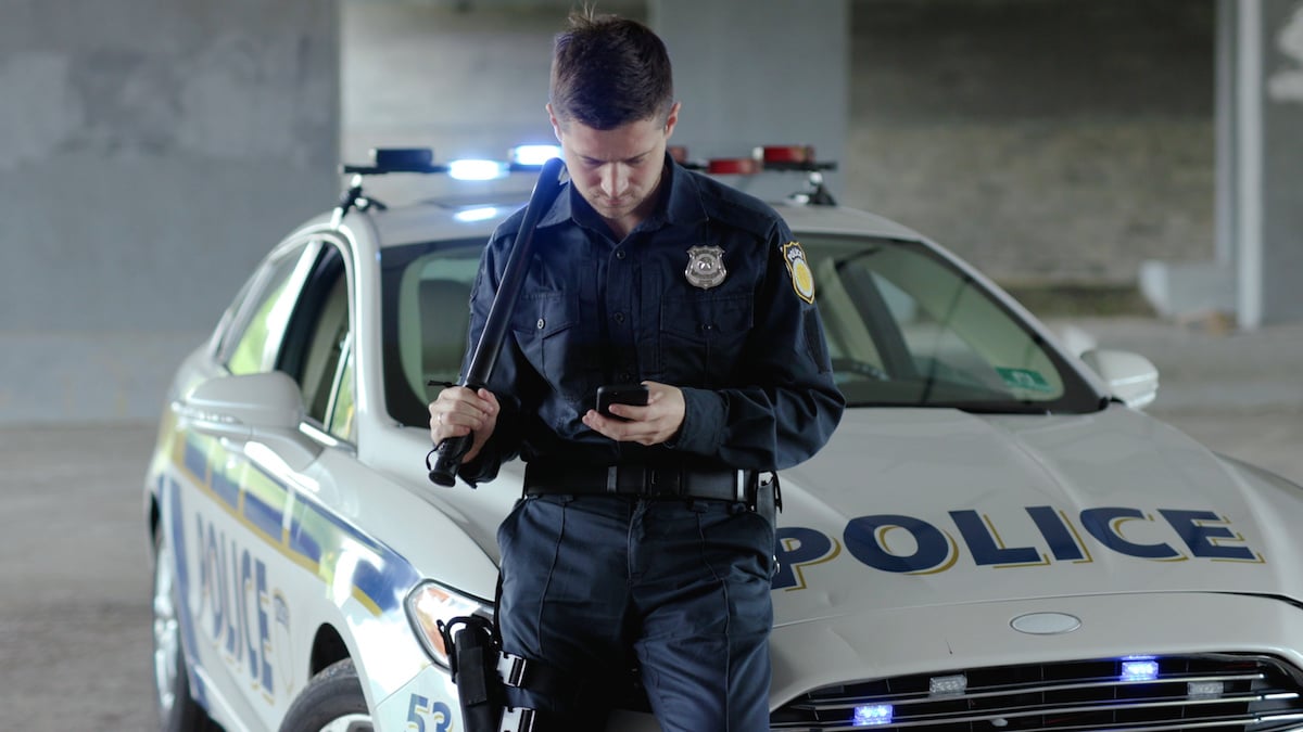 law enforcement using mobile device